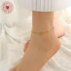 Fußkettchen Perlen Edelstahl Fußkettchenbein für Frauen Fußketten -Knöchelarmband Sommerschmuck Bijoux Femme