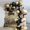 Andere decoratieve stickers Black Gold Balloon Garland Arch Happy Birthday Party Decoratie Kinderen afstuderen Latex Baloon Wedding Decor 230110