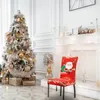 Chaves de cadeira de capa de impressão de impressão esticada de Natal e removível lavável para househol