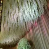 34 cm kunstmatige zijden bloem wisteria orchidee touw rattan huizen tuin muur hangende bloemen wijnstok middelpunt kerstfeest bruiloft decoratie achtergrond groothandel