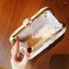 Axelväskor handväska kristall mini koppling kvinnor brud bröllop kedja lådpåse lämnar växtväskan knucklebox kvällsfest