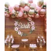 Other Decorative Stickers 167pcs Rose Gold Balloon Garland Arch Kit Pink White Chrome Valentines Day Wedding Birthday Party Decoration Kids Globos 230110