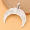 Anhänger Halsketten 5 teile/los Große Tibet Silber Crescent Moon Doppel Horn Charms Anhänger Für Halskette Schmuck Machen Zubehör