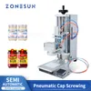 Zonesun semi-automatische fles aftappen machine metalen draaiing-off flesglazen pot flesjes doppen jam chili saus zs-xg450d