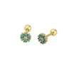 Stud 100 925 Sterling Sier Earrings Flower Women Cute Tiny Colorf Crystal CZ Earring cadeau voor meisjes tieners dame verjaardag cadeaus drop d dheow