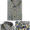 Herrtshirts 2023 JTFANMENS Lång ärmskjortor Fashionabla Plaid Casual G16 230109