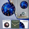 Wall Clocks Tempered Glass Geometric Clock Quartz Silent Watch Home Decoration Creative Living Room Relojes