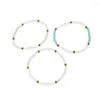 Strand Transparent For Women 3 Pcs/Set Elastic Stretch Bracelet Female Hand Chains 2023 Fashion Jewelry Simple