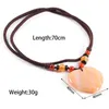 Pendant Necklaces Natural Semi Precious Stone Necklace Heart Shaped Agates For Woman Chain Length: 70cm Pendant: 40 40MM