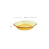 Tallrikar Creative Glass Plate French Amber Transparent Fruit Salad Dish Home Dining Table Desktop Dinner Set Kitchen Table Seary