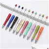 Ballpoint Pens 10pcs/Lot Plastikowe koraliki koralika Piórek Piłka Piłka KidsParty Spersonalizowany ślub dla gości upuszcza dostawa biura B DH1K5