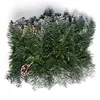 Dekorativa blommor Jul Garland Snow Flocked Garlands Decoration Green Xmas Festive Wreath With Berries Pinecones #T1G