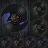 Relógios de parede DJ Music Record LP relógio assistir 3d Night Light Party Dance Hall Decor