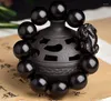 Bangle Indonesian Ebony Bracelet Sandalwood Beads Men Carving Brave Troops