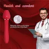 Adult Massager 2 in 1 Rose Shaped Long Colorful Black Red Pink Clitoral Vagina Suction Sucking Vibrating Sex Toy Dildo Vibrator for Woman