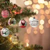 Party Decoration 6Pcs Tree Pattern Decorative Christmas Balls Pendant Plastic Xmas Ornaments For Household