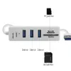 Hochgeschwindigkeits-USB-3.0-Hub mit 3 Anschlüssen und Micro-SD/TF-Kartenleser, Mini-Multi-USB-Splitter, Netzteil, mehrere Expander, Zubehör für PC, Computer, Laptop