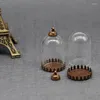 Colliers pendants xcdiy 5set / lot 30 20 mm globe de verre base de bronze base 8 mm perles coiffure bricolage flacon bijoux bijoux