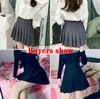 Kjolar Lucyever Solid Color Pleated Women Fashion High midja Preppy Style Mini Womens Korean Chic Street Aline XXL 230110