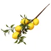 Dekorativa föremål Figurer 20 tum hög konstgjorda citrongäng gren Garland Vine Wreath Livselike Fake Fruit Props Home Garden Wedding Party Decoration 230110