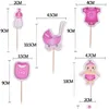 Autres fournitures de fête de fête 20 Pcs Baby Shower Cup Cake Toppers Garçon Fille Décoration Mignonne Anniversaire Diy Topper Supplies1 Drop Delive Dhomh