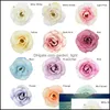 Decorative Flowers Wreaths Artificial Rose Heads Shape Flower Silks Handmade Party Fake Bouquet Wedding Decor P7Ding Factory Price Otamq