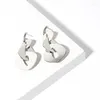 Stud Earrings Wholesale 10 3-layer Hollow Drop-shaped Sequin Alloy Girl Lady Fashion Jewelry Gift 2 Colors 2023