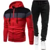 Men's Tracksuits Men Define calça de capuz de traje de faixa zíper moda moda casual esportes ao ar livre fitnesswear sportshirt terno