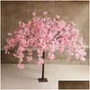 Decorative Flowers Wreaths 1.2M Height Artifical Cherry Tree Simation Fake Peach Wishing Trees Art Ornaments And Wedding Centerpie Dh9Ya