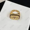 Fashion Love Rings Luxury Gold Ring Designer Brand Pattern Jewelry For Men Classical V Letter Adjustable Loop Women Couple Gift With Box New