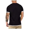 Men's T Shirts Summer Casual Shirt Solid Short Sleeve Patchwork O-neck Tees Slim Man Tops Daily Fitness Bodybuilding Sport T-shirts