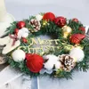 Christmas Decorations Window Wreath Winter Wall Decor Hanging Wreaths With Pine Cones Balls Leaves Indoor Outdoor Sign Fake