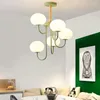 Lampade a sospensione Luci novità per soggiorno Lampada moderna dorata che piega apparecchi di illuminazione per camera da letto montati su superficie metallica