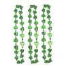 Irish Day Party Shamrock Necklace Decoration For Celebrating St. Patricks Day Green Lucky Grass Happy St. Patricks Party Gift