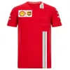 フェラリメンズTシャツ22サマーモータースポーツF1カーファンレーシングチームレッドショートスリーブクイックドライ通気性のジャージ