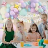 Autres autocollants décoratifs Confetti Macaron Licorne Fête d'anniversaire Ballon Garland Arch Kit Happy Banner Première Décoration Fille Garçons Enfants 230110