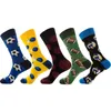 Men's Socks 5 Pairs Of Autumn And Winter Men's Long Cotton Ball Series Jacquard