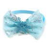 Hundkläder 50/100st Pet Winter Bow Ties Snowflinge Slyckor Valp Cat Blue Bowties Collar Grooming Products For Small Dogs Dog