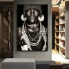 Obrazy afrykańskie sztuka ścienna prymitywne plemienne kobiety malowanie nowoczesne dekoracje domu czarne kobiety zdjęcia Drukuj mural202w dhwpx