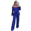 Designer Jumpsuits Women Long Sleeve Rompers Fall Winter Clothes Casual Slash Jumpsuits with pockets Fashion One Piece Outfits Overalls Cargo Pants 8476