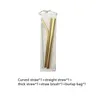 Drinking Straws Sts 5Pcs 304 Stainless Steel Environmentally Friendly Reusable St Set Highquality With Cleaning Brush And Bag Drop D Dhc6E