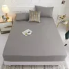 Platen sets product 1pc polyester vaste gemonteerde plaatmatras bedekken vier hoeken met elastische band laken (bestelkoffers nodig)