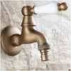 Torneiras de pia do banheiro Bibcocks Torneira Torneira Antigo Moldura de parede Montada de parede Lavagem Hine Hine tapra decorativo Jardim externo Small Taps 1512 F dr dhns5