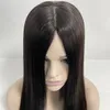 Br￩silien Virgin Human Hair Silky Straight Black 1B # 4x4 Silk Top Juif Topper pour les femmes blanches