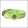 Hundekragen Leinen Pet Tracker Loop H￤fchen GPS -Lokator Airtag Schutz Luxus Nylonkatze f￼r Finder Antilost Locati DH3NW