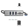 Hight Speed 3 Ports USB 3.0 Hub With Micro SD/TF Card Reader Mini Multi USB Splitter Use Power Adapter Multiple Expander Accessories For PC Computer Lapto