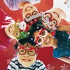 Солнцезащитные очки рамы рождественские очки рамки атмосфера реквизит детские игрушки установили декора вечеринки.