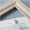 Silver 100 925 Sterling Sier Retro Round Asser Circle Prendants Necklace for Women Joyas de Plata Fine Jewelry Drop Drop