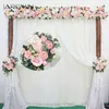 Objetos decorativos Figuras Jarown Artificial Rose Flower Row Small Corner Flowers Simulation Silk Wedding Fake Diy Home Garland Flores 230110