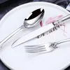 Dinnerware Sets European Style Stainless Steel Cutlery Set El Restaurant Home Knife Fork Spoon Suit Gold And Silver Dessert Steak